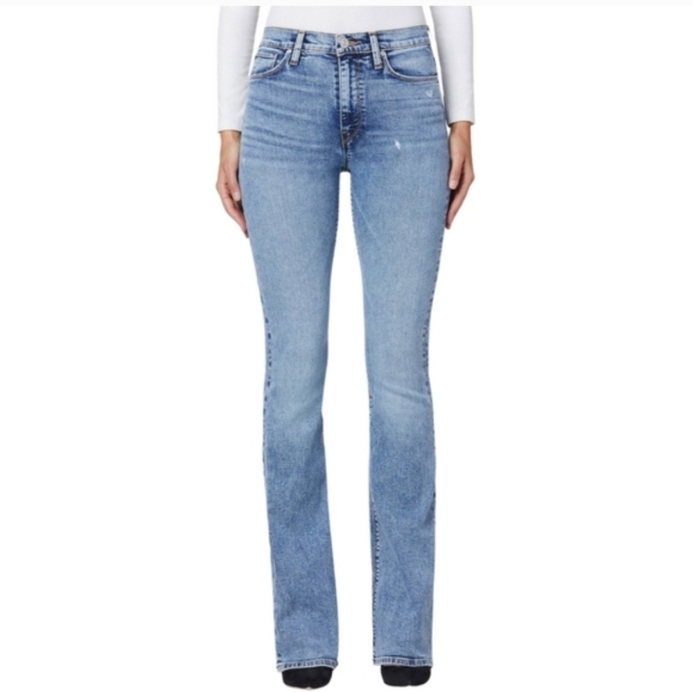 Hudson Acid Wash Jeans Barbara  32 stretch High Rise Boot cut